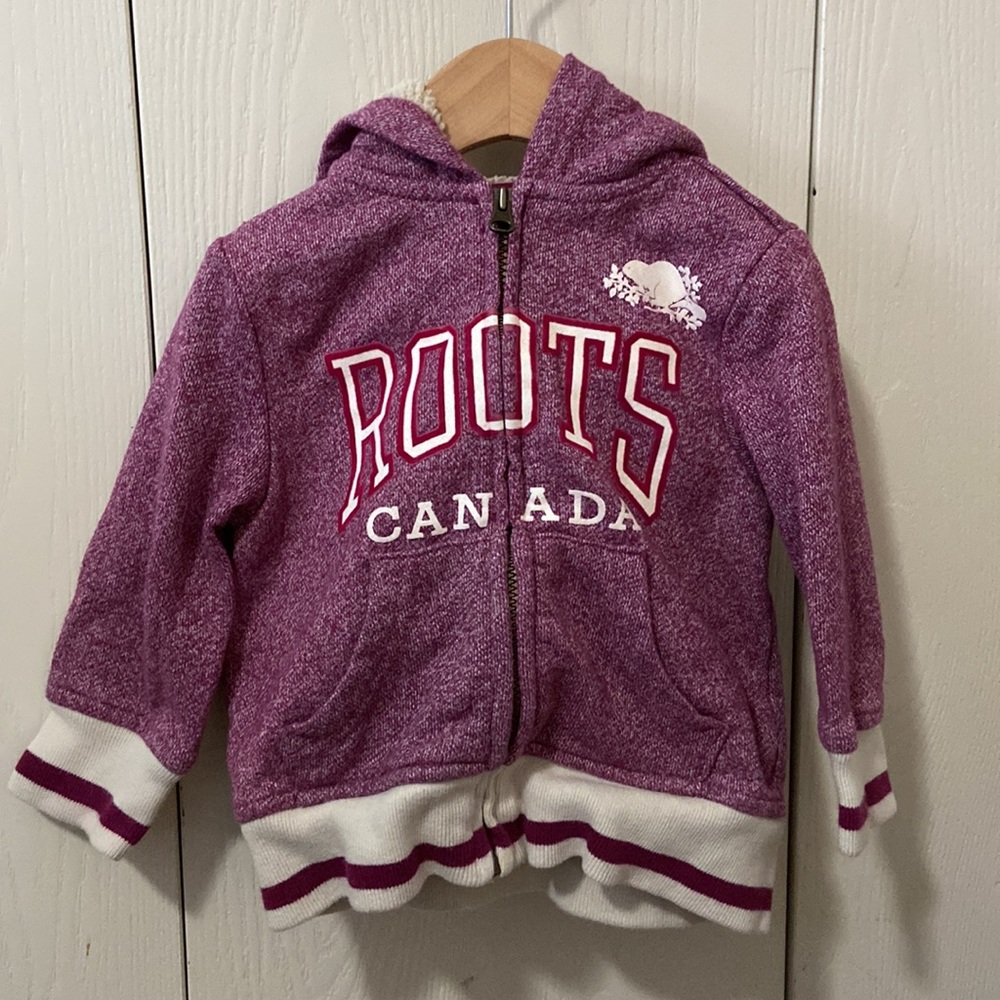 Roots Fuchsia Marled Hoodie with Ears